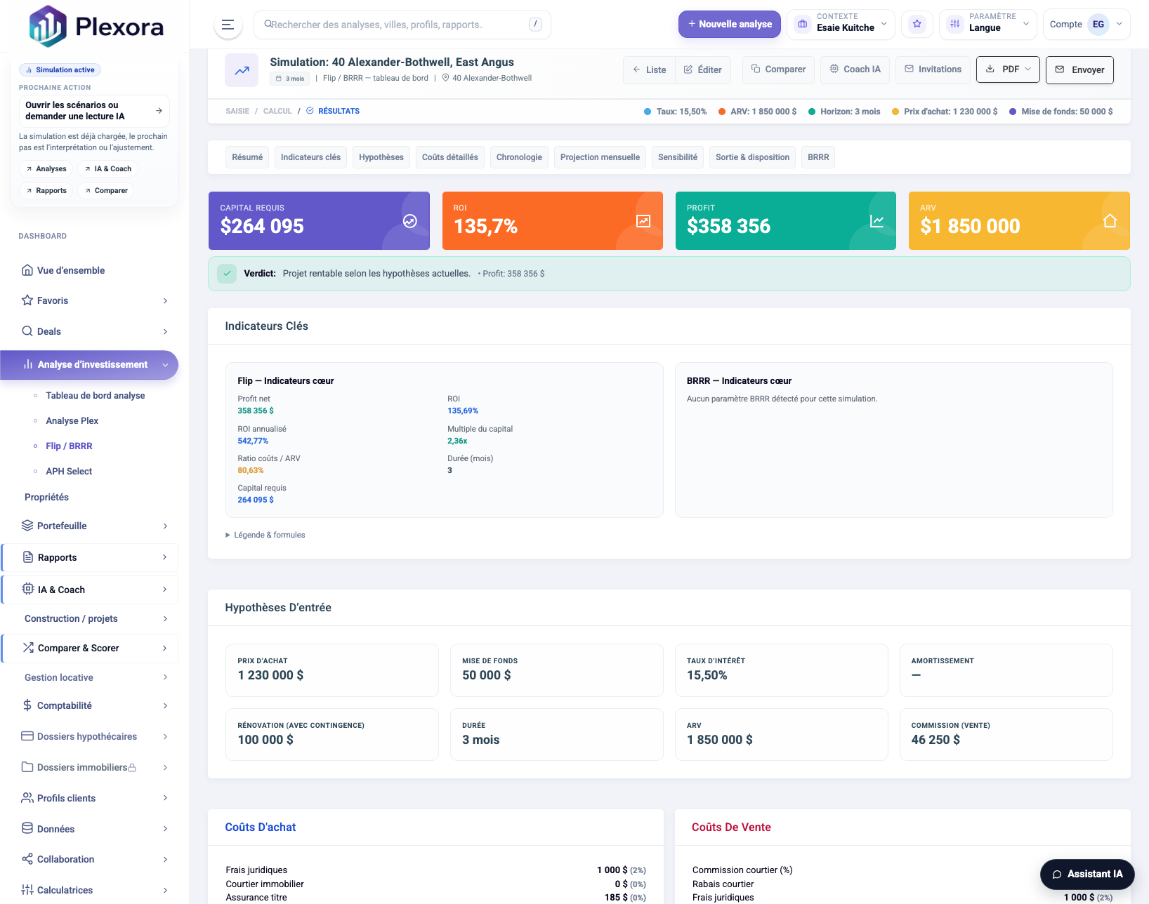 Comparaison flip BRRR